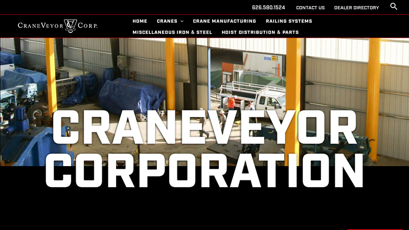 CraneVeyor Corp: Overhead Cranes, Hoists, Railing, And Misc Steel