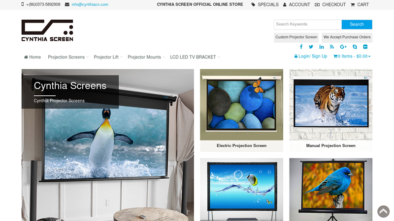 Cynthia Projection Screens Official Shopping Site