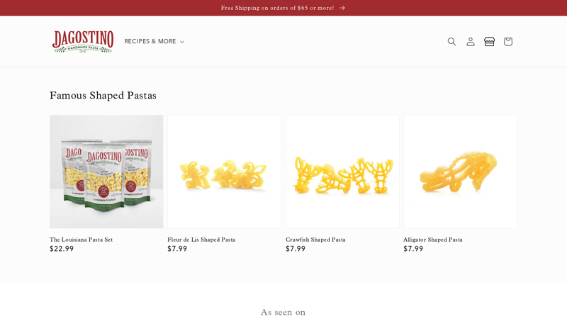 Dagostino Handmade Pasta - Made in Louisiana C Dagostino Pasta