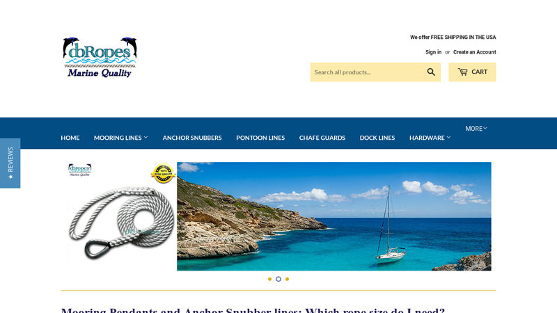 Mooring Lines for boats, mooring pendants, dock lines, anchor snubbers