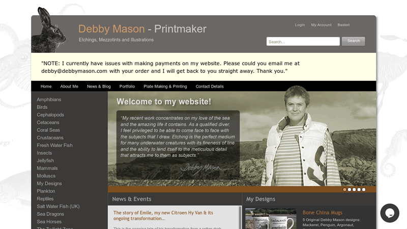 Debby Mason Artist - Printmaker of Mezzotints, Etchings, Designs and Illustrations