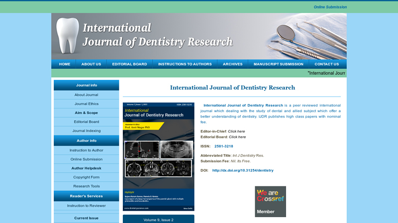Dental Journal : International Journal of Dentistry Research