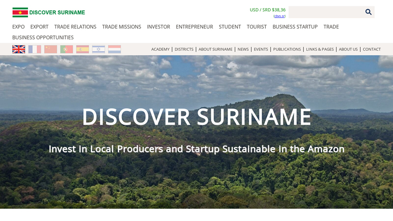 DISCOVER SURINAME - Investment, Trade & Startup Program