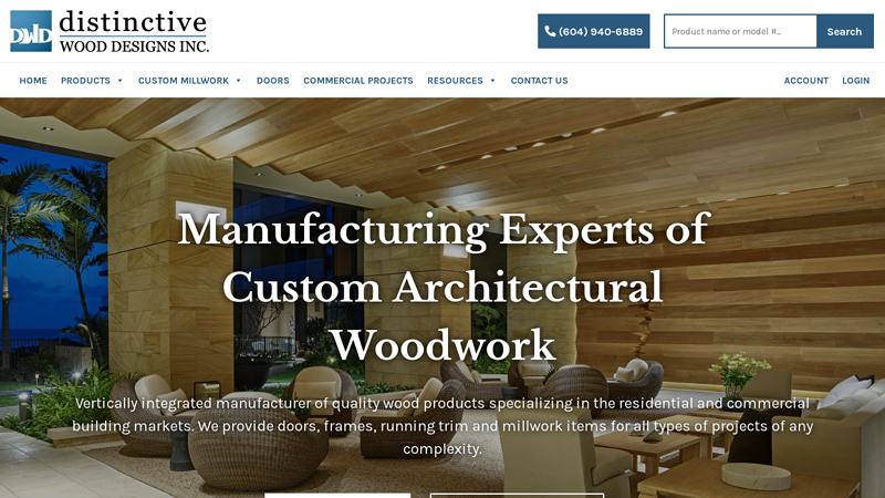 Solid Wood Mouldings, Custom Millwork, Stair & Railing Products - Distinctive Wood Designs Inc.