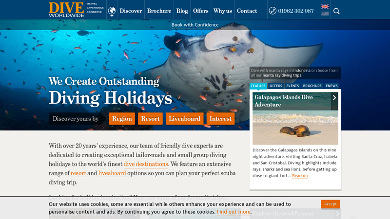 Dive Worldwide liveaboard, wreck, reef, shark diving holidays & more