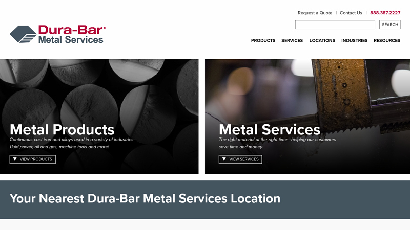 Continuous Cast Dura-Bar Iron & Bronze Alloys from Dura-Bar Metal Services