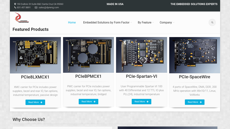 Dynamic Engineering - Home - Embedded Solutions - Home - PMC XMC IndustryPack IP Module PC104p PC104+ PCI-104 PCI PCIe PCIexpress cPCI cPCIe VME VPX Embedded Systems Mezzanine PMC IndustryPack IP Module PC104p PC104+ PCI-104 PCI PCI-X PCIe PCIexpress cPCI VME VPX PIM Chassis Embedded Product Design
