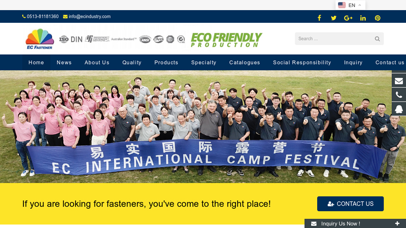 EC International (Nantong) Co.,LTD. - Bolts,Screws,Nuts,Washers
