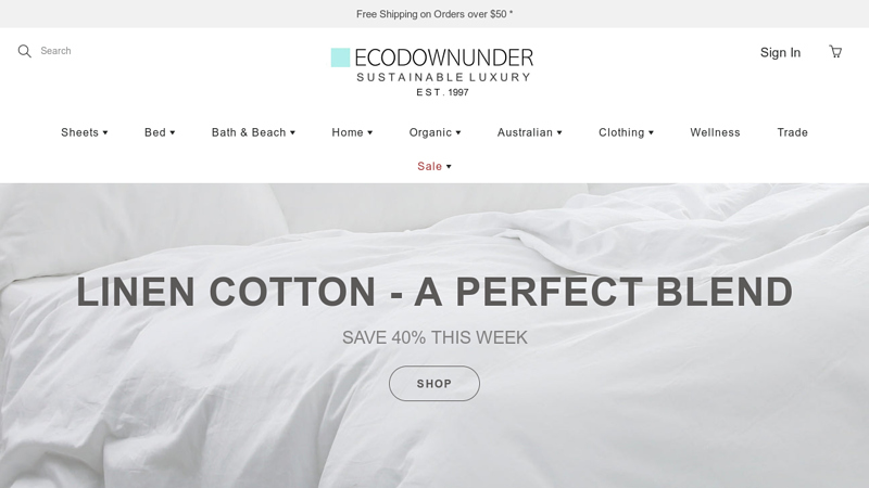 Premium Bed & Bath Essentials, Earth Friendly & Remarkable Value C Ecodownunder
