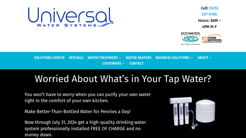 Water Treatment Company Near Me in Albuquerque NM - Universal Water Systems