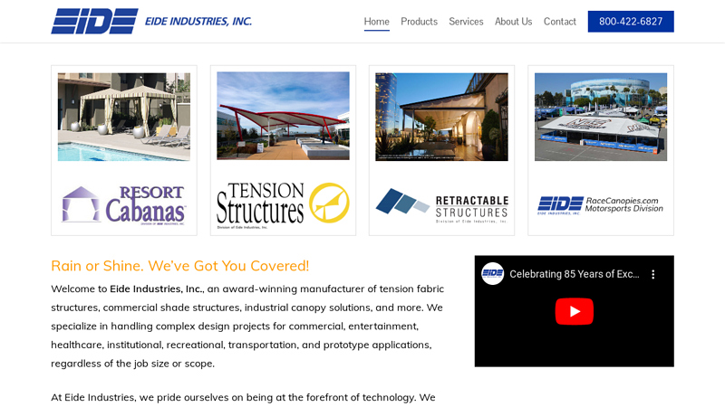 Eide Industries, Inc. | Architectural Fabric Shade Structures