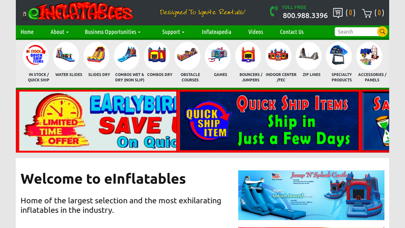 Commercial Bounce Houses - Inflatable Water Slides - eInflatables
