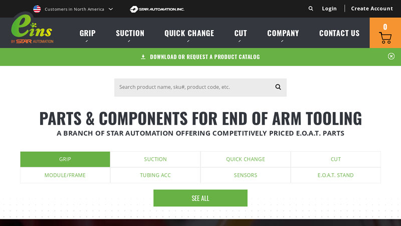 Parts for End of Arm Tooling Components | Eins, a Division of Star Automation Inc Wisconsin