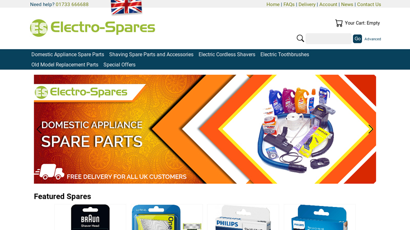 Home - Shaver Heads, Shaver Charger & Replacement Part UK - Electro Spares