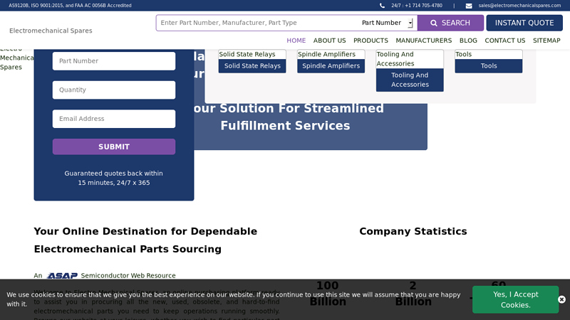 Electro Mechanical Spares - Prominent Supplier of Electromechanical Products and Parts