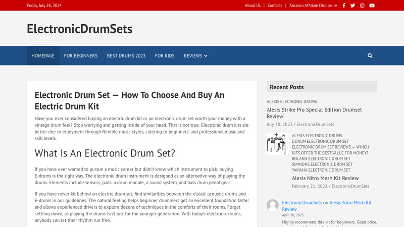 Electronic Drum Set  Home Page