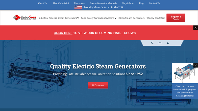 Electric Steam Generators, Electric Boilers, Miniature Boilers, Small Electric Boilers
