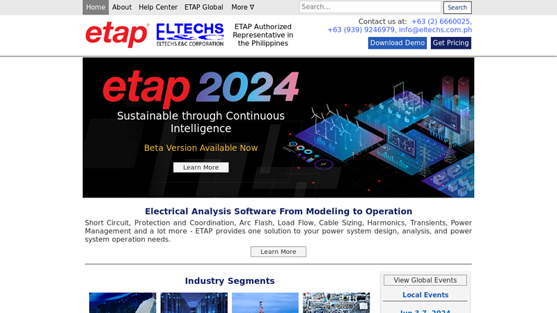ETAP Philippines | Short Circuit | Protection | Coordination | Arc Flash | SCADA