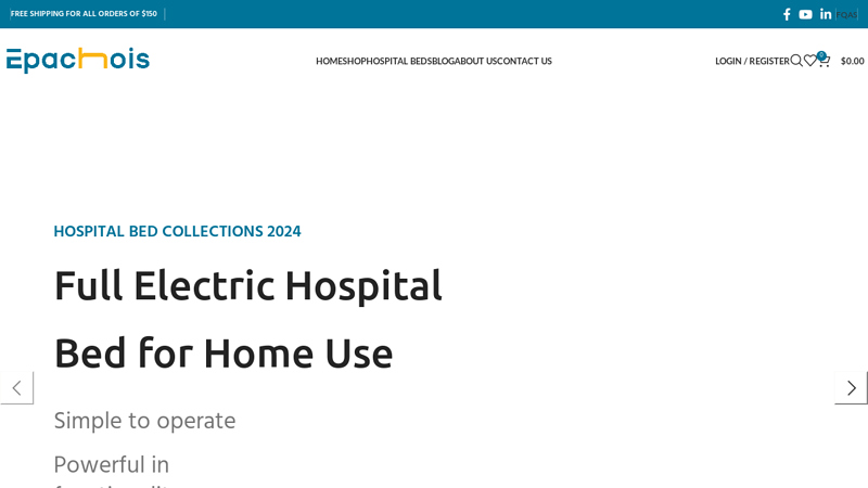 Epachois Hospital Beds -Full Electric Home Hospital Beds