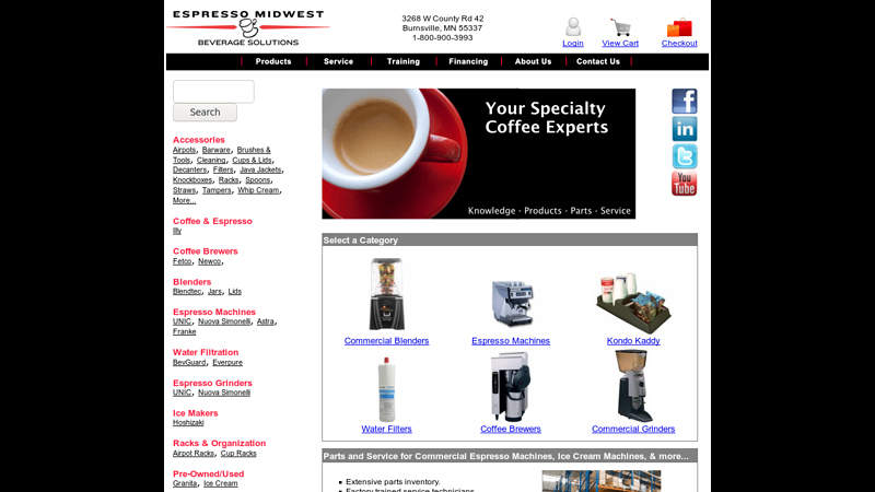 Commercial Espresso Machines, Water Filtration - Espresso Midwest, Inc.