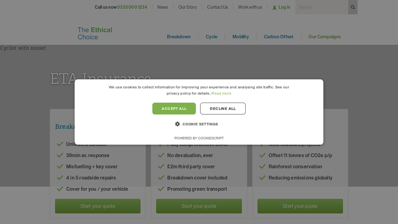 Ethical Insurance, Breakdown, Mobility Cover | ETA