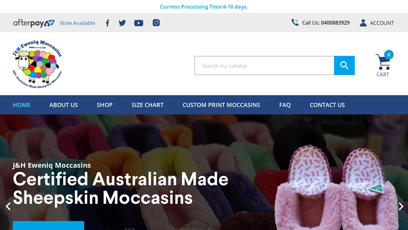 J&H Eweniq Moccasins - Pure Sheepskin & Certified Australian Made