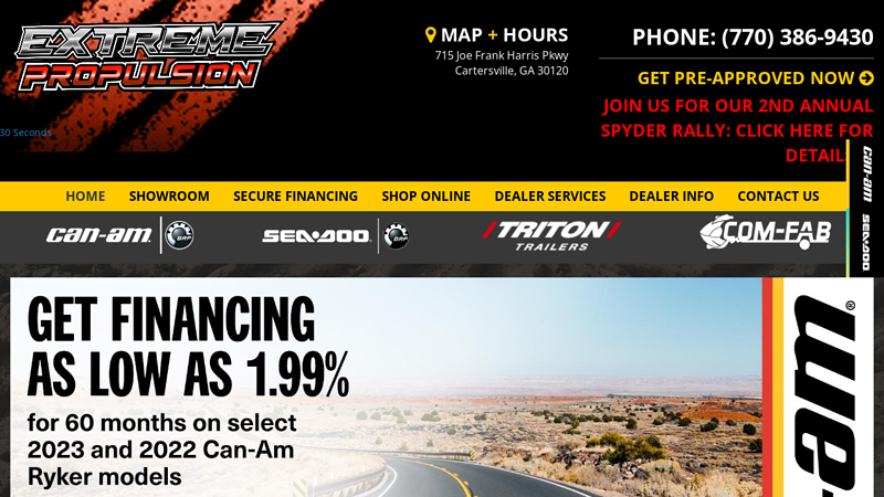 Can-Am & Sea-Doo Dealer in GA: Extreme Propulsion | ATVs, PWC, Motorcycles