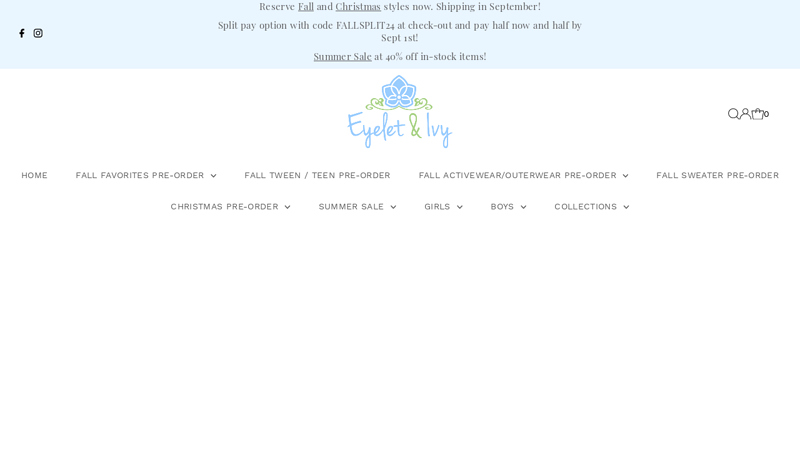 Stylish clothes for babies to teens designed by moms & kid-approved! C Eyelet & Ivy