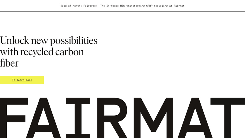 FAIRMAT - Unlock new possibilities with recycled carbon fiber