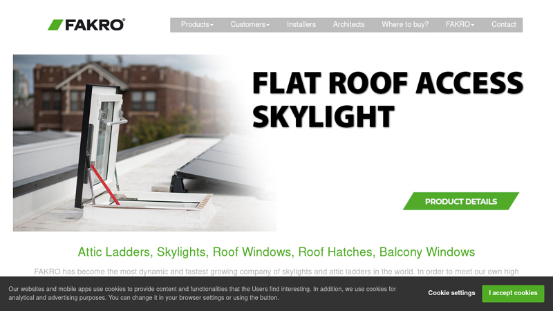 Skylights, Roof Windows, Attic Ladders, Balcony Windows - FAKRO USA