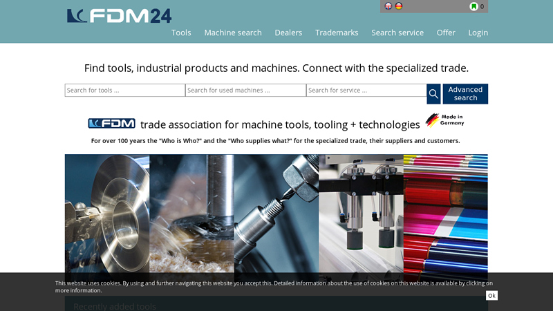 Platform for used machines