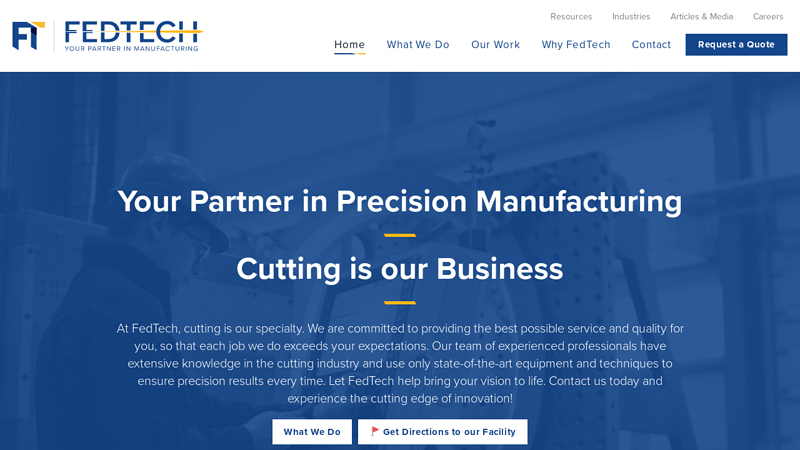 Custom Waterjet and Laser Cutting Services | FedTech
