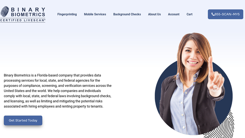 Binary Biometrics - LiveScan Fingerprinting