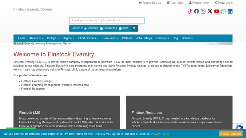 E-LEARNING EXCELLENCE | ONLINE COURSES | SHORT COURSES | FREE COURSES - FINSTOCK EVARSITY COLLEGE