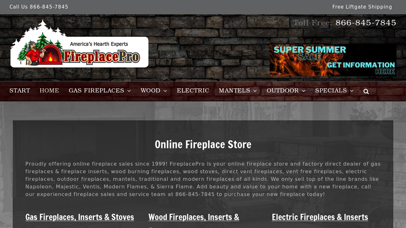 Online Fireplace Store | Gas, Wood & Electric Fireplaces