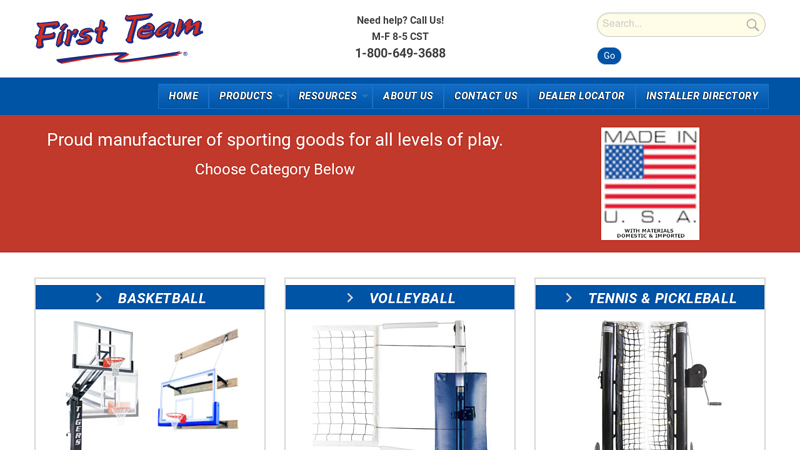 Sporting Goods - Made in USA Sports Equipment | First Team Inc.