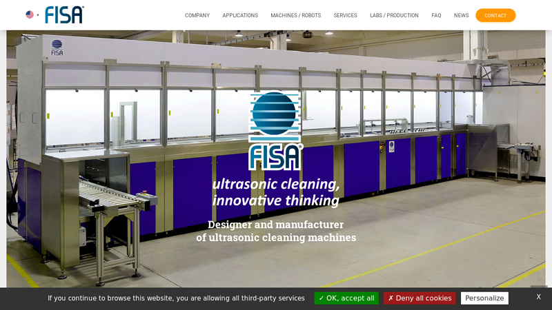 Designer/Manufacturer of ultrasonic cleaning machines C FISA Group