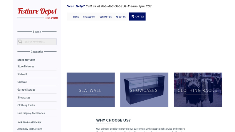Slatwall | Gridwall | Showcases | Clothing Racks | Store Fixtures | Fixture Depot