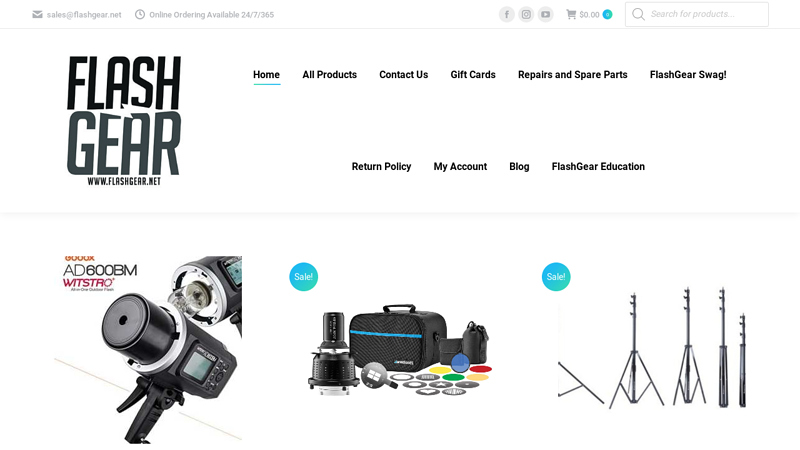 Flashgear.net. The number one choice for lighting equipment!