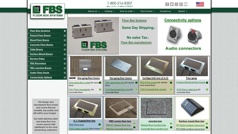 Floor boxes | Concrete, wood and raised floors outlets