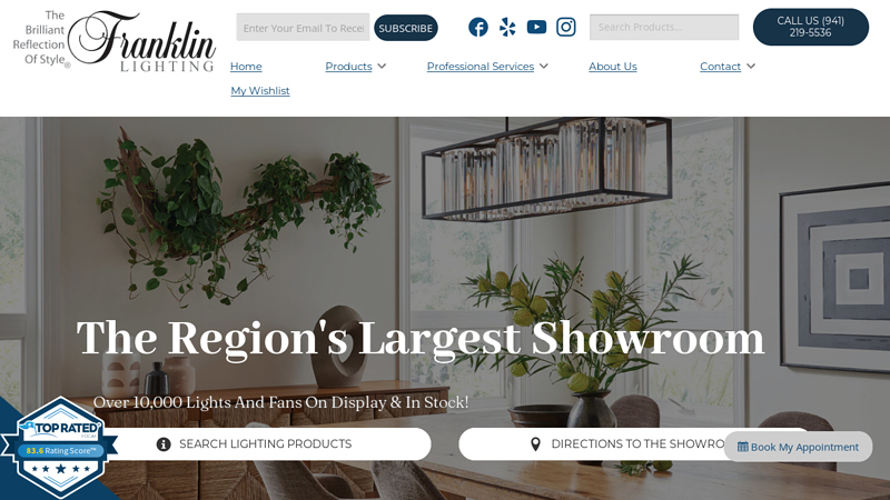 Franklin Lighting | Largest Lighting Store In Sarasota & Bradenton