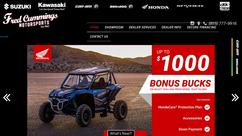 Fred Cummings Motorsports, Bakersfield: Motorcycle, ATV, PWC Dealer