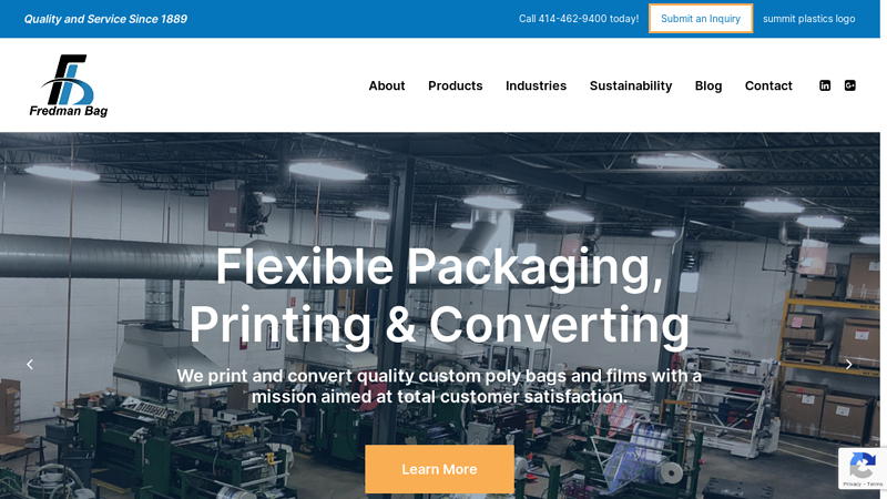 Home - Fredman Bag - Flexible Packaging, Printing and Converting