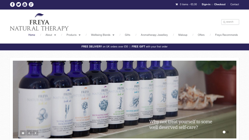 Freya Natural Therapy | Massage oil, diffusers, aromatherapy jewellery | Freya Natural Therapy