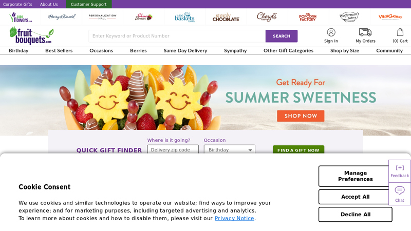 Fruit Bouquets: Deliver delicious fruit bouquets to share!