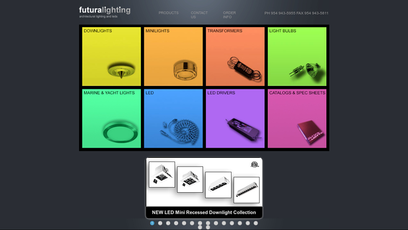 LED, Downlights, Transformers, Flexible Track, Minilights,Futura Lighting