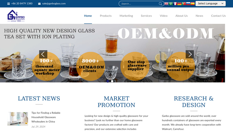 Glassware Manufacturers -Glassware Suppliers -Garbo Glassware