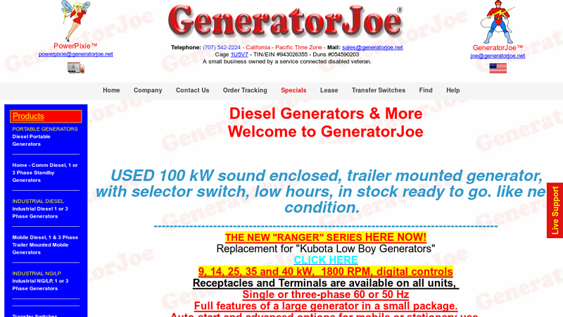 Diesel Generators, GeneratorJoe Inc
