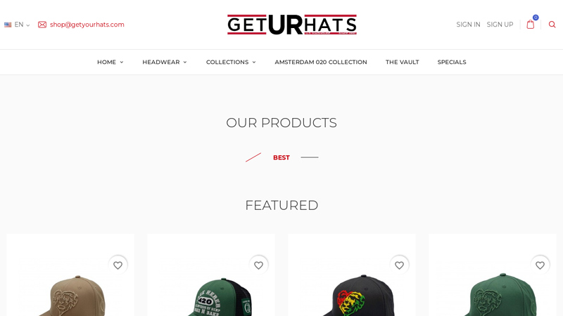Home of Headwear | Koop je petten of caps hier | Getyourhats.com