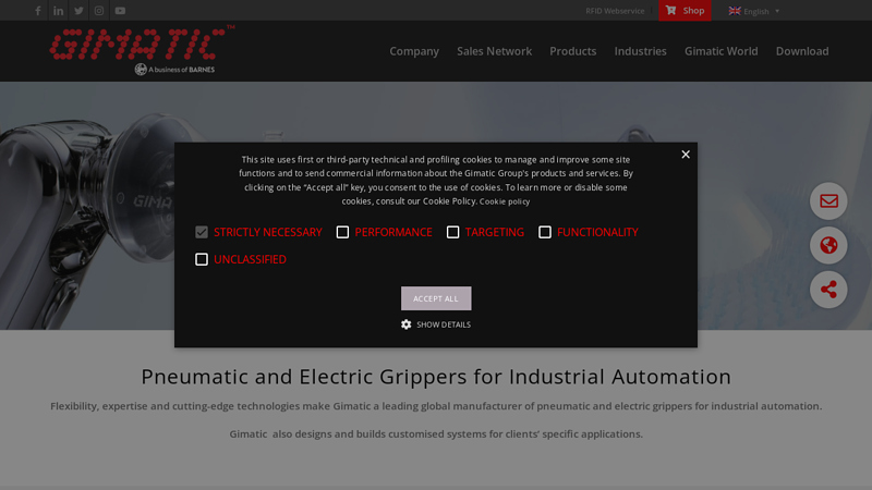 EOAT - Electric and Pneumatic Grippers for industrial automation